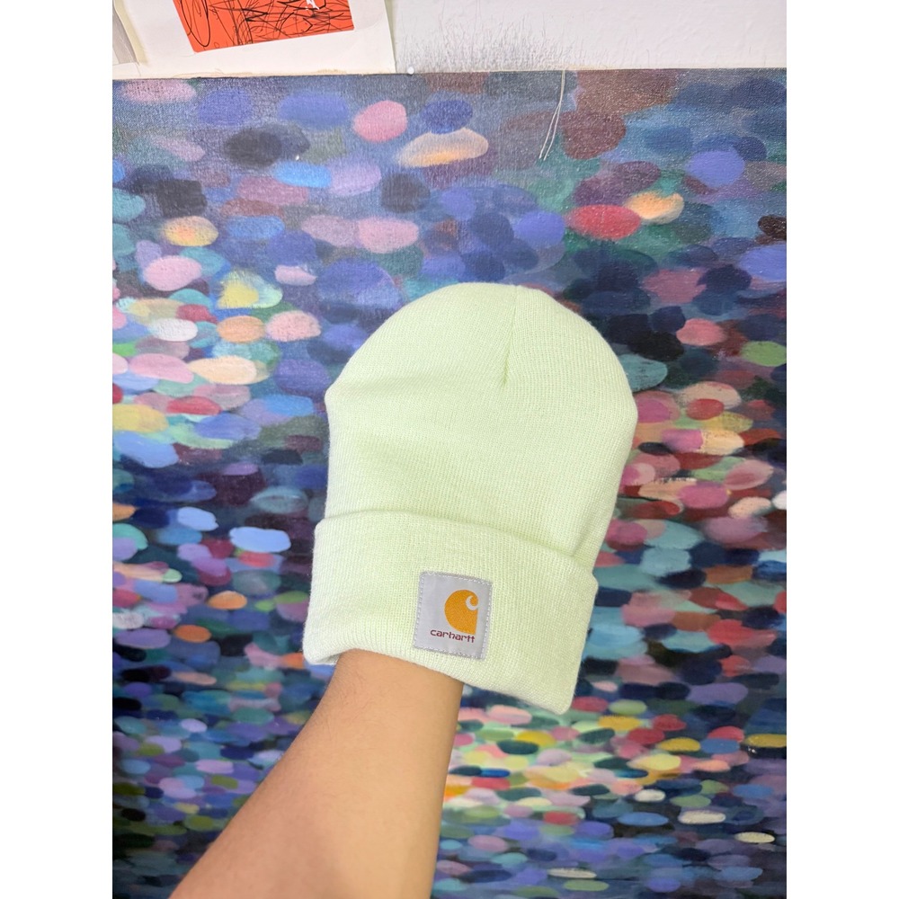 Carhartt A18 Acrylic Watch Hat Beanie Pale Lime Green Mint Knit One Size